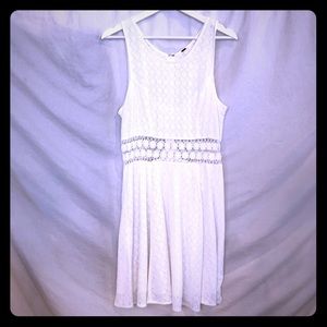 Free People Sheer Waist White Cotton Dress size 12